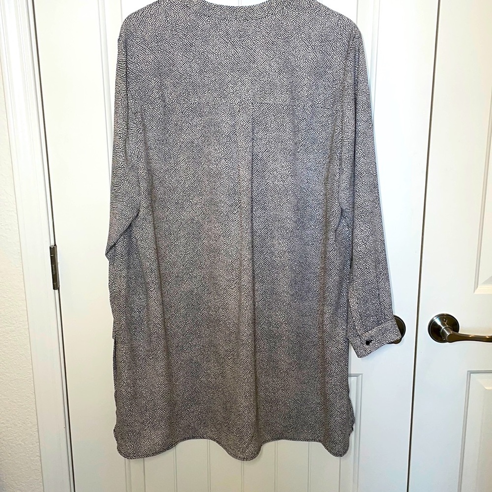 Plus Size Rambling-Dot Nehru Tunic - Picture 6 of 12